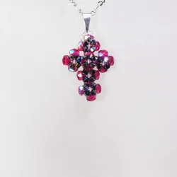 Pendant 30cm - Trisha-Silver Chain - Pendant 30cm - Laiton argenté